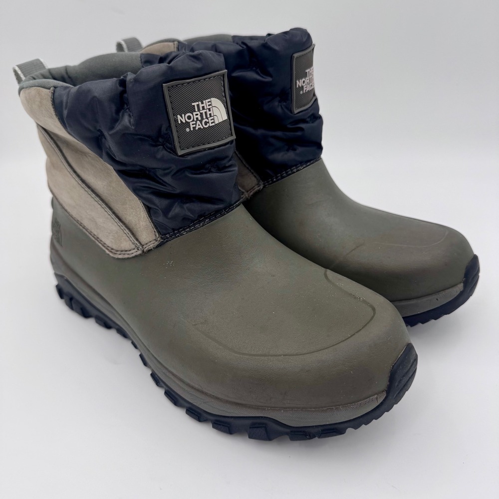 The North Face Yukiona‎ Ankle ThermoBall Waterproof Boots Olive Green Womens 10
